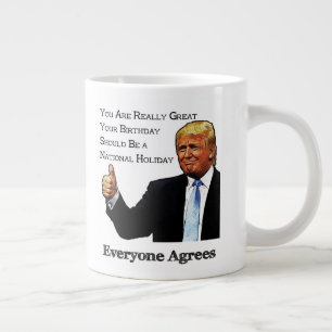 Trumman godkänner din födelsedag som nationell H Jumbo Mugg