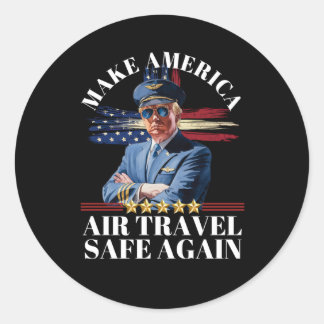 Trumman gör Amerika Luft resa Underbart igen 1 Runt Klistermärke