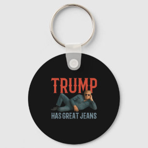 Trumman har Underbara Jeans underliga politiska PM Nyckelring