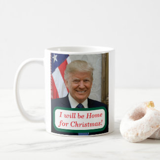 Trumman kommer att komma hem till jul kaffemugg
