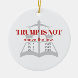 Trumman ligger inte över de rättsliga skalorna julgransprydnad keramik