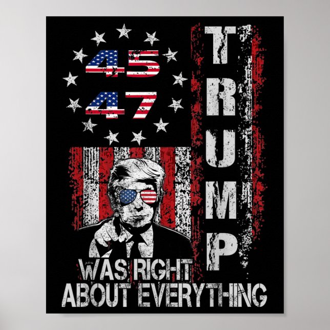 Trumman var Höger om allt American Flagga 45 Poster (Framsidan)