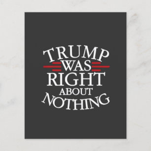 Trumman var Höger om ingenting antitrumpdemokrati Flygblad