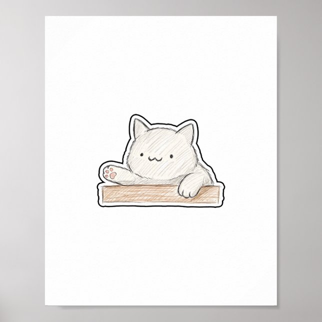 Trummande katt poster (Framsidan)