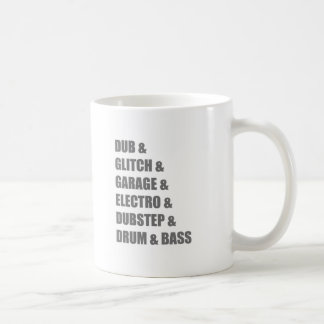 Trummar den Electro tekniskt fel Dubstep för duben Kaffemugg