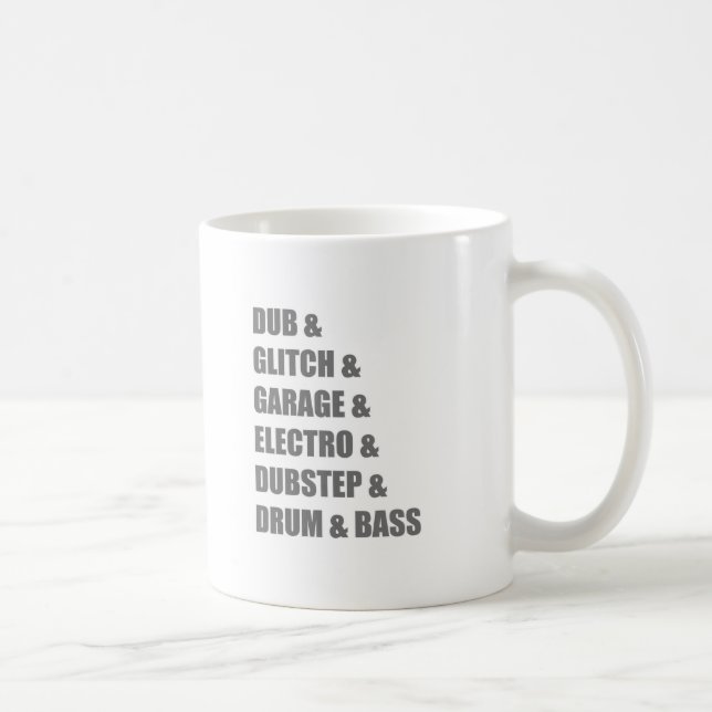 Trummar den Electro tekniskt fel Dubstep för duben Kaffemugg (Höger)