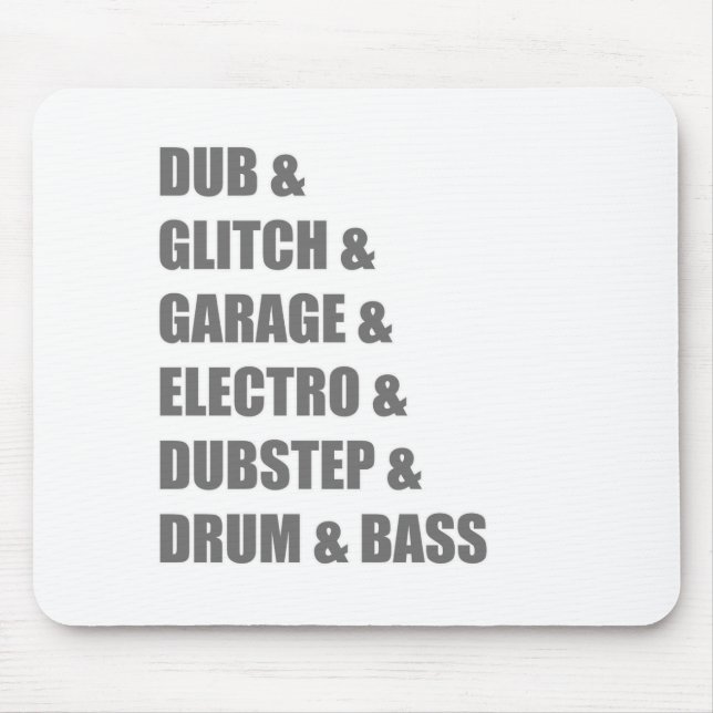 Trummar den Electro tekniskt fel Dubstep för duben Musmatta (Framsidan)