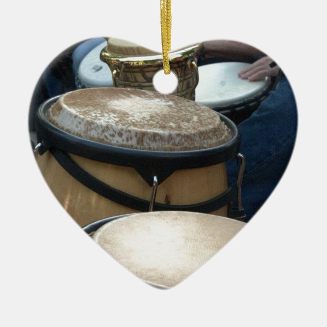 trummar julgransprydnad keramik (Framsidan)