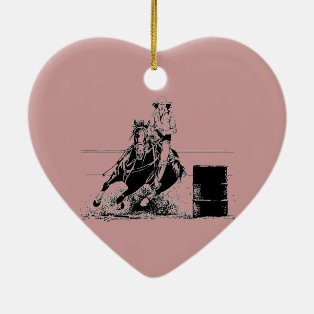 Trummatävlahäst Julgransprydnad Keramik (Baksidan)