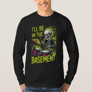Trummis i källaren långärmad t shirt