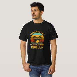 Trummis Pappa Liksom En Vanlig Pappa Men Coolare T Shirt