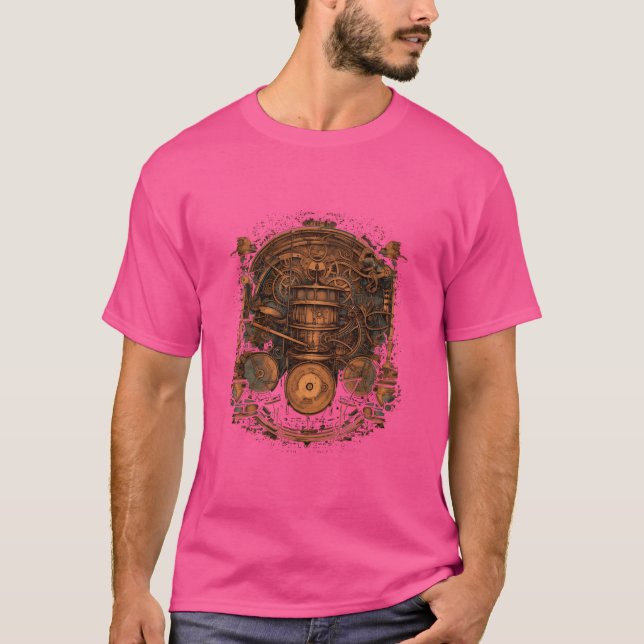 Trummis trumset Steampunk trumset Trummande Trummo T Shirt (Framsida)
