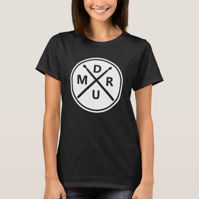 Trummis: Trumslagarens slagverksentusiast T Shirt (Framsida)