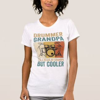 Trummisande farfar som en vanlig farfar men coolar t shirt
