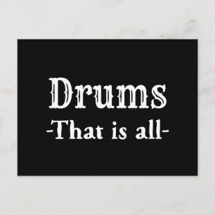 Trummor Det Är Allt Rolig Musik Vykort