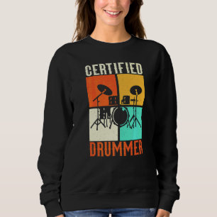 Trummor Grunge Trumset Retro Vintage Stil Certifie T Shirt
