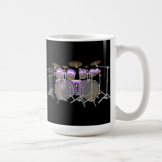 Trummor: Lila & Vit trumset: 3D-modell: Mugg (Höger)