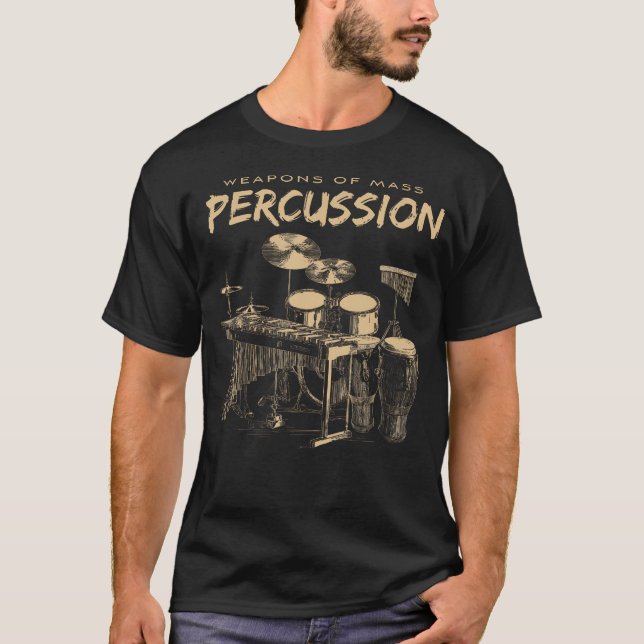 Trummor Och Slaginstrument För T Shirt (Framsida)