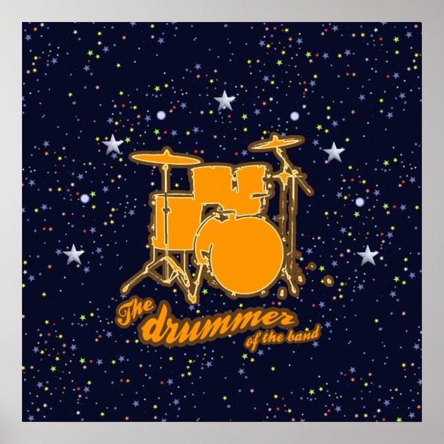trummor och stjärnnattar himlar poster (Framsidan)