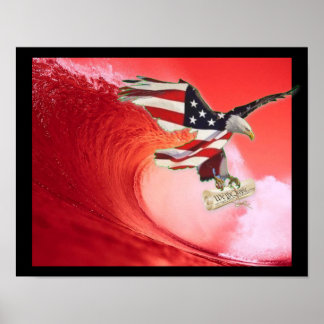 Trump2020 Red Wave med konstitution Poster