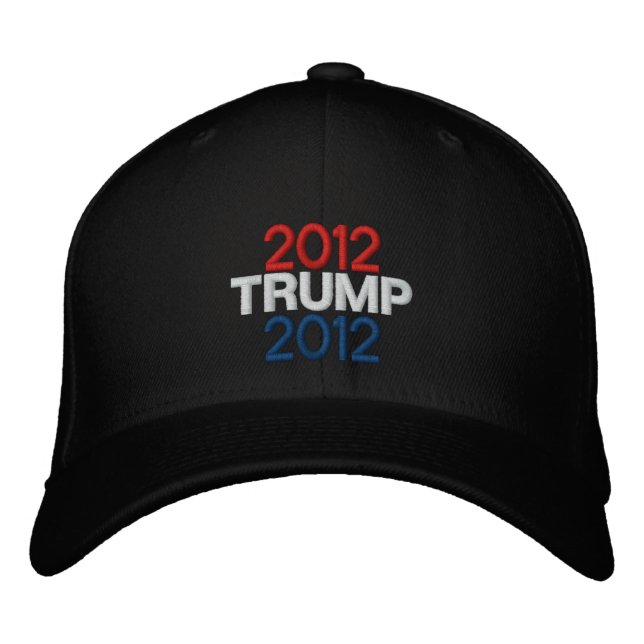 Trump 2012 Embroized Hat - BLACK Broderad Keps (Framsida)