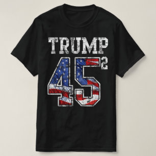 Trump 2020 45 Exponent Pro-Trump i fyrkant T Shirt