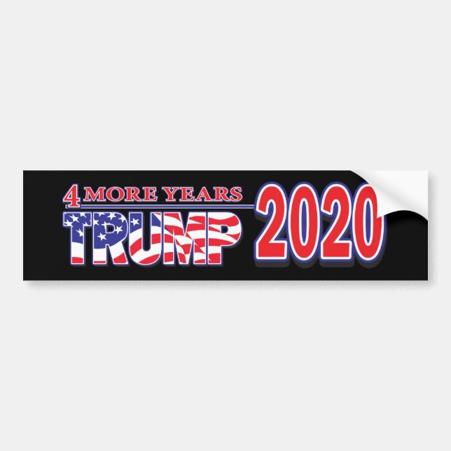 Trump 2020 4 Fler år Bildekal (Framsidan)