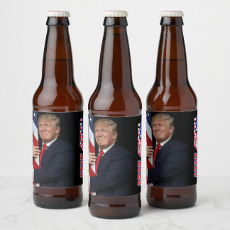 Trump 2020 - 4 fler år ölflaska etikett