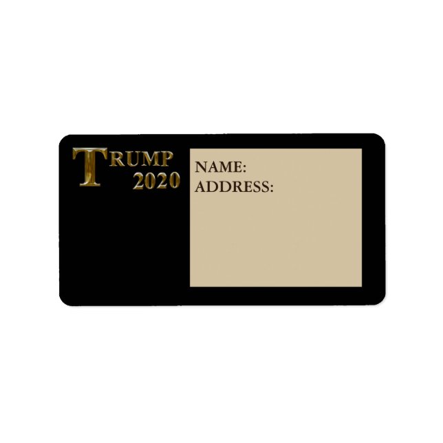 TRUMP 2020 ADRESSETIKETT (Framsidan)