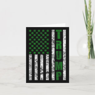 Trump 2020 American Flagga St. Patricks Day Kort