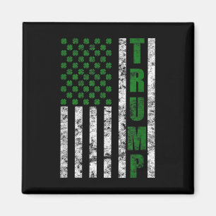 Trump 2020 American Flagga St. Patricks Day Magnet