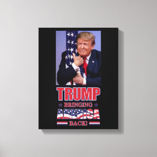 Trump 2020: Återställer Amerika Canvastryck