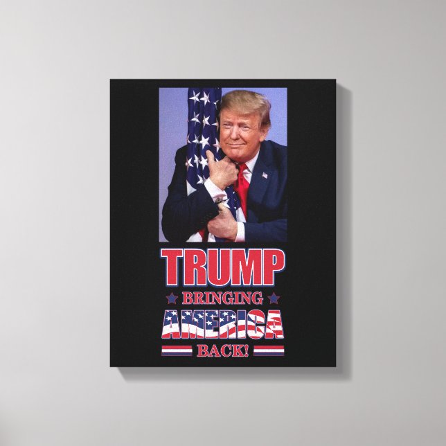Trump 2020: Återställer Amerika Canvastryck (Framsida)