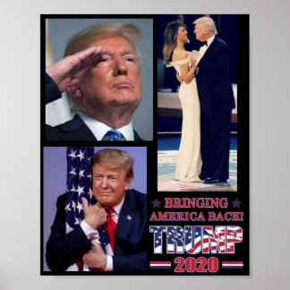 Trump 2020: Återställer Amerika Poster