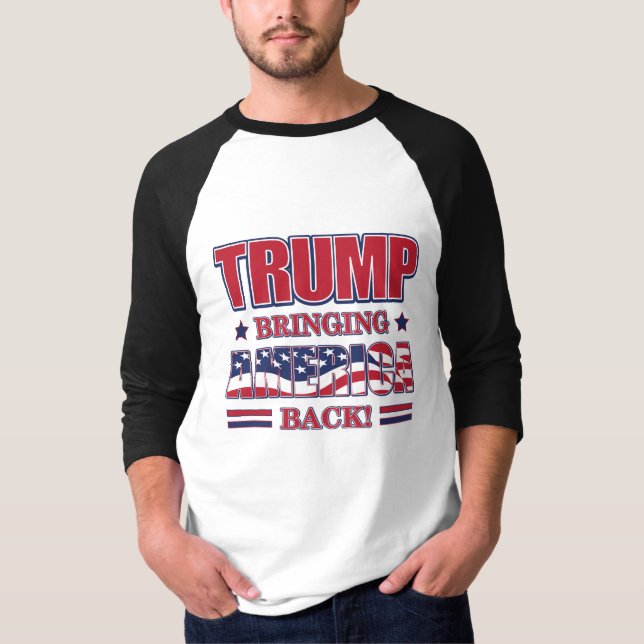 Trump 2020: Återställer Amerika T Shirt (Framsida)