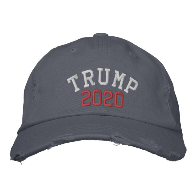 TRUMP 2020 - avtryckt segmentadresskap Broderad Keps (Framsida)