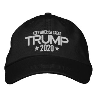 Trump 2020 Behålla America Underbar Hat - Black Broderad Keps