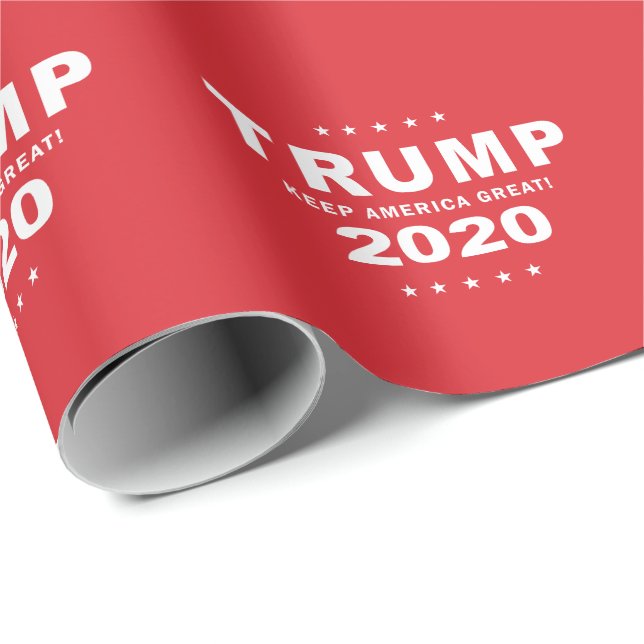 TRUMP 2020 - Behålla America Underbar Presentpapper (Rullad Hörn)