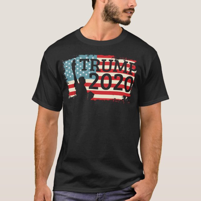 Trump 2020 - Behålla America Underbar T Shirt (Framsida)