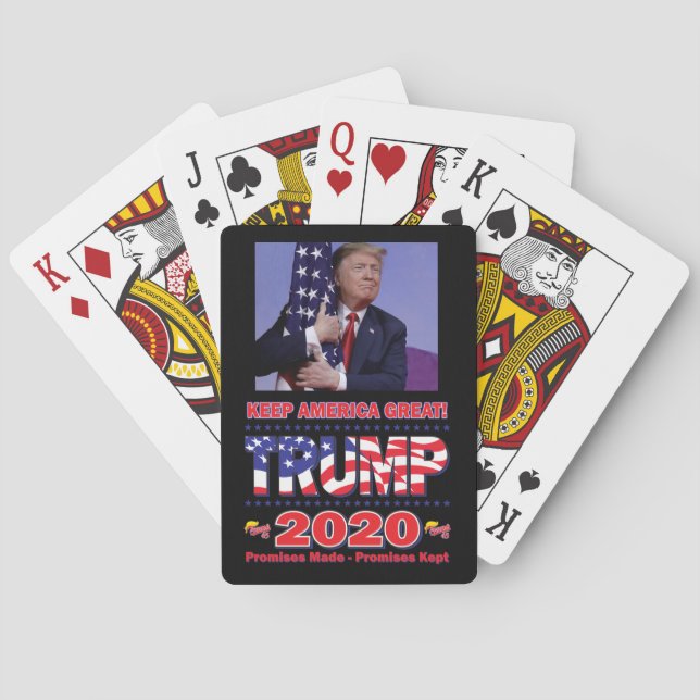 Trump 2020 Behålla America Underbarare Casinokort (Baksidan)