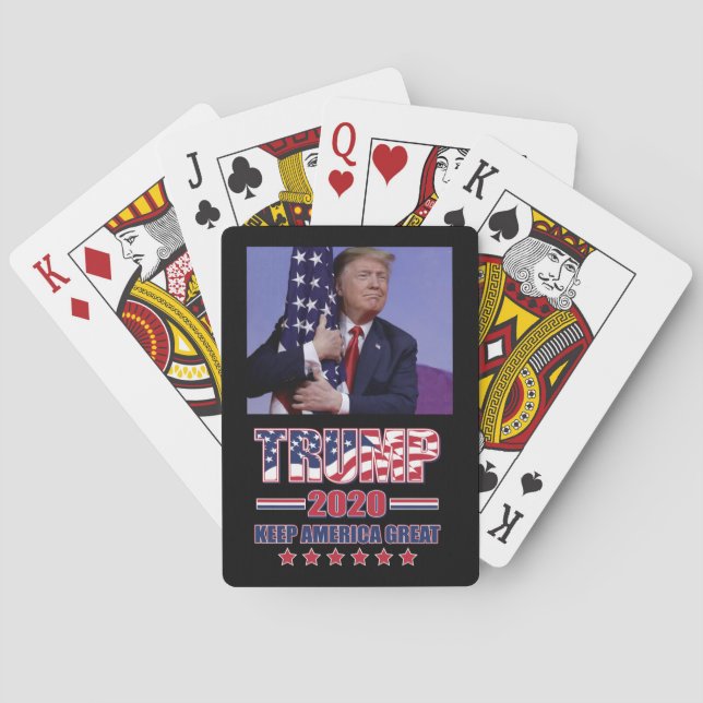 Trump 2020 Behålla Amerika Underbar Casinokort (Baksidan)