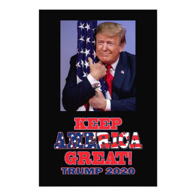 Trump 2020 Behålla Amerika Underbar Fototryck (Framsidan)