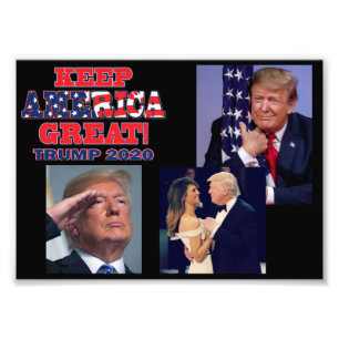 Trump 2020 Behålla Amerika Underbar Fototryck