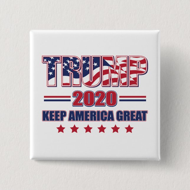 Trump 2020 Behålla Amerika Underbar Knapp (Framsida)