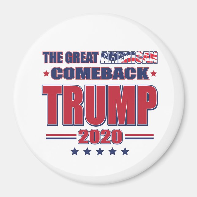 Trump 2020 Behålla Amerika Underbar Magnet (Framsidan)