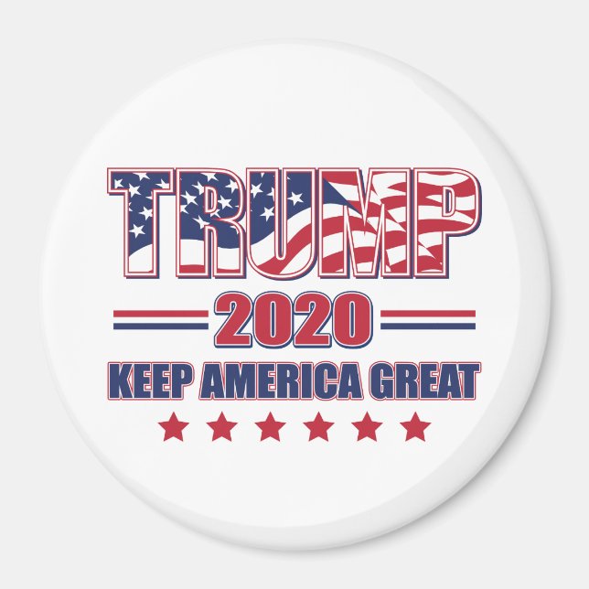 Trump 2020 Behålla Amerika Underbar Magnet (Framsidan)
