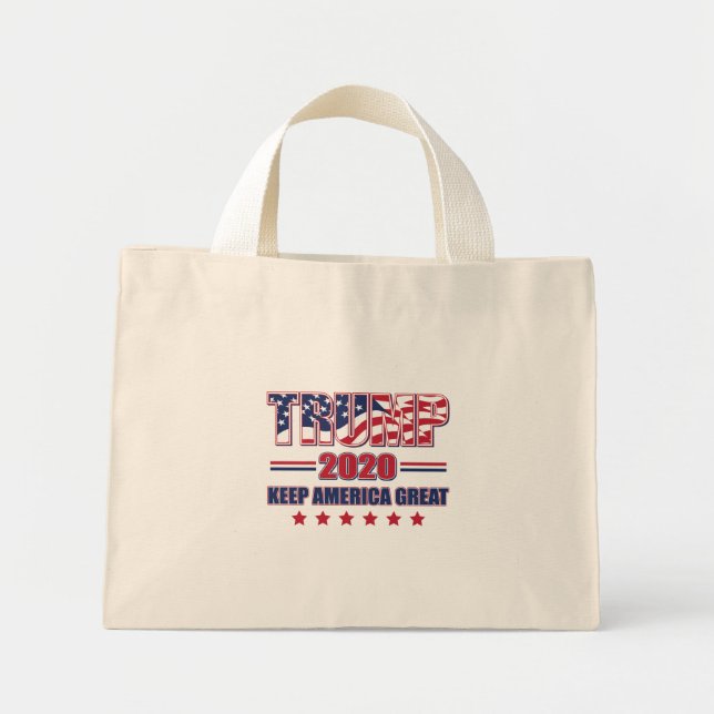 Trump 2020 Behålla Amerika Underbar Mini Tygkasse (Framsidan)