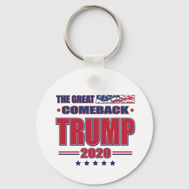 Trump 2020 Behålla Amerika Underbar Nyckelring (Framsida)