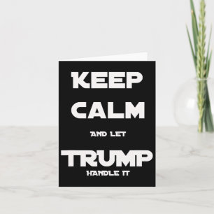 Trump 2020-Behållans Lugn och låt trumma den Kort
