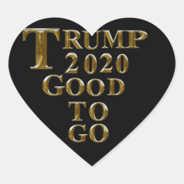 TRUMP 2020 BRA TILL GO HJÄRTFORMAT KLISTERMÄRKE